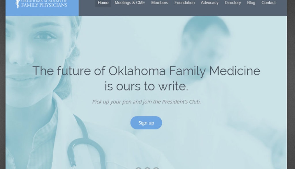 Oklahoma Academy of Family Physicians website update
