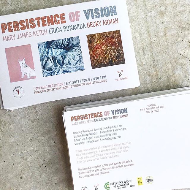 Fringe Women Artist of Oklahoma Persistence of vision event card 2